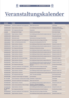 Veranstaltungskalender Veranstaltungskalender