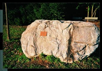 Gedenkstein zur Auflösung der alten Einwohnergemeinde